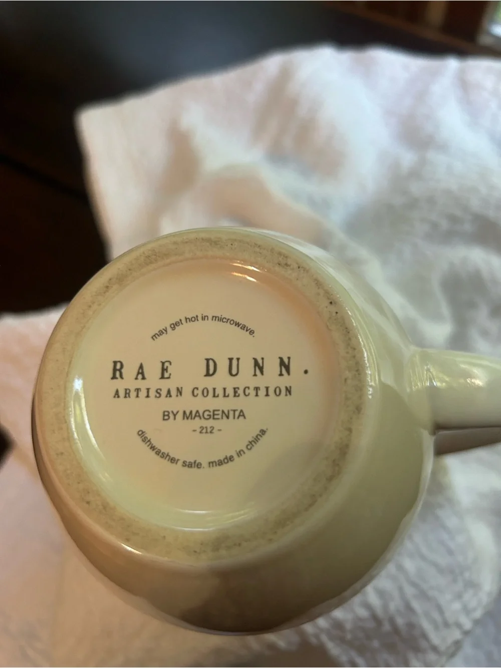 Rae Dunn Barrell  Mug with Whimsical Rabbit and Chipmunk